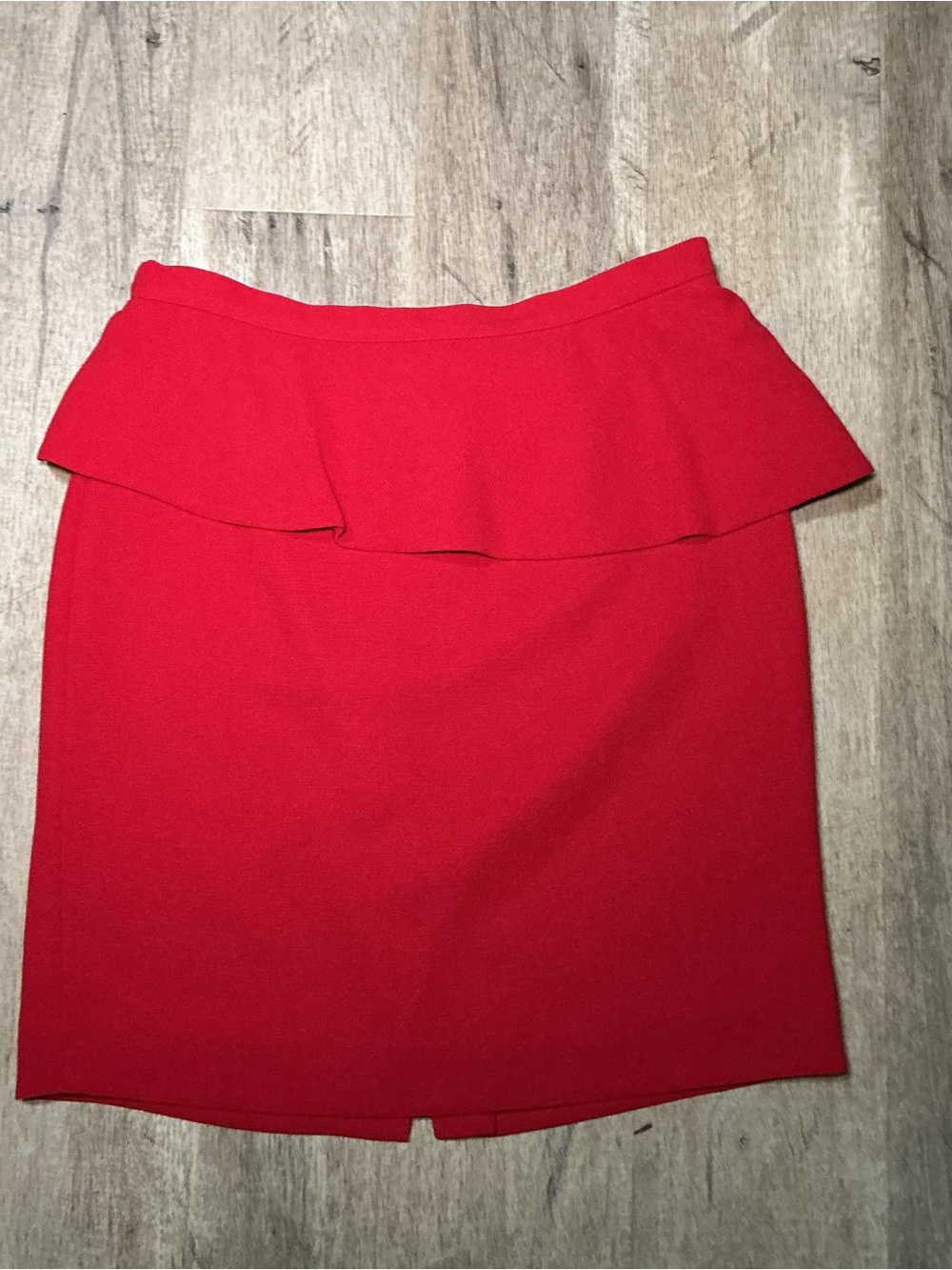 Tahari Red Peplum Pencil Skirt